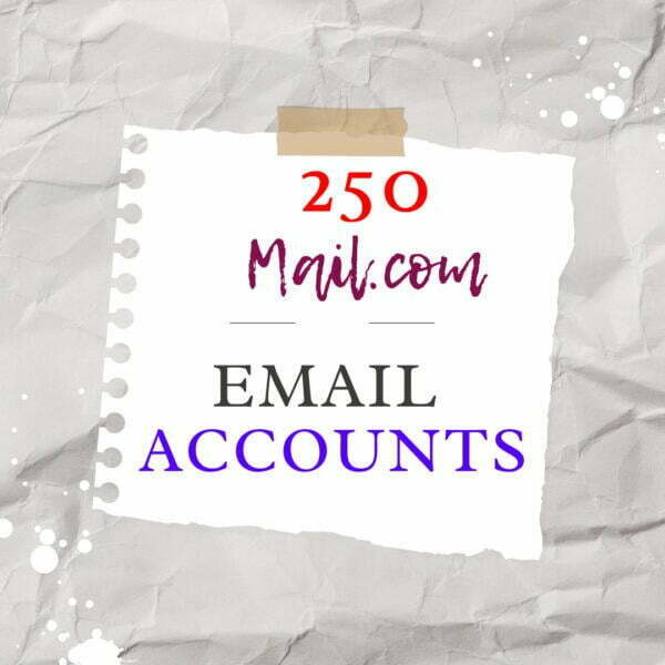 250 Mail.com Email Accounts