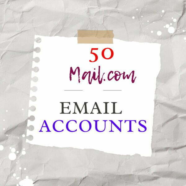 50 Mail.com Email Accounts