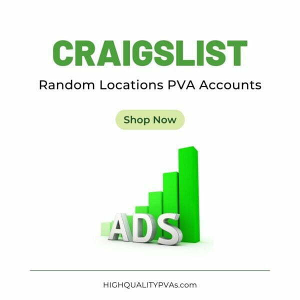 Random Locations Craigslist PVA Accounts